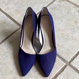 Kenneth Cole New York Deep Blue Suede Leather Heels